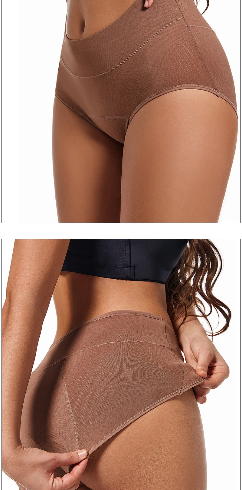 High Waist Menstrual Panties Absorption Maternity Physiological Incontinence Breathable Briefs Waterproof Period Women Underwear