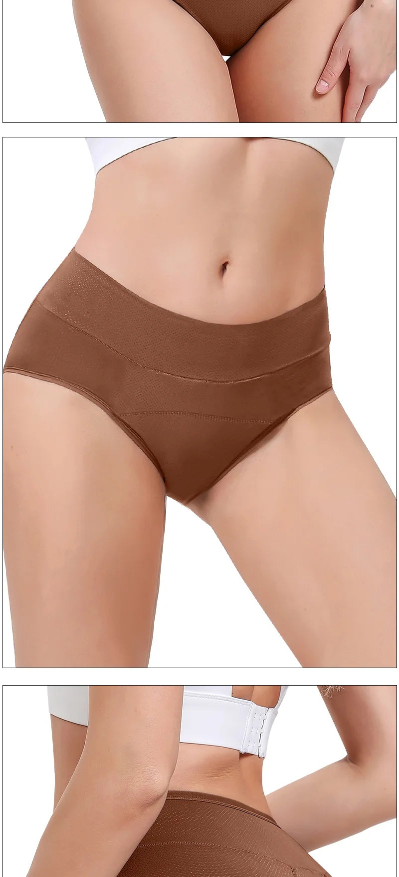 High Waist Menstrual Panties Absorption Maternity Physiological Incontinence Breathable Briefs Waterproof Period Women Underwear