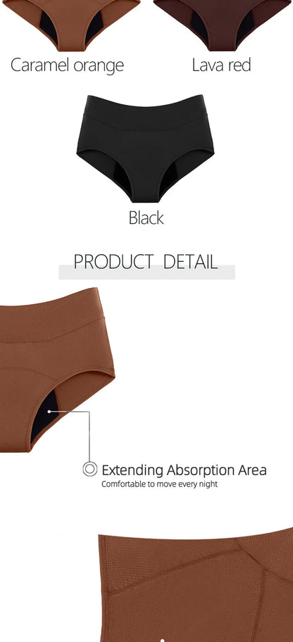 High Waist Menstrual Panties Absorption Maternity Physiological Incontinence Breathable Briefs Waterproof Period Women Underwear