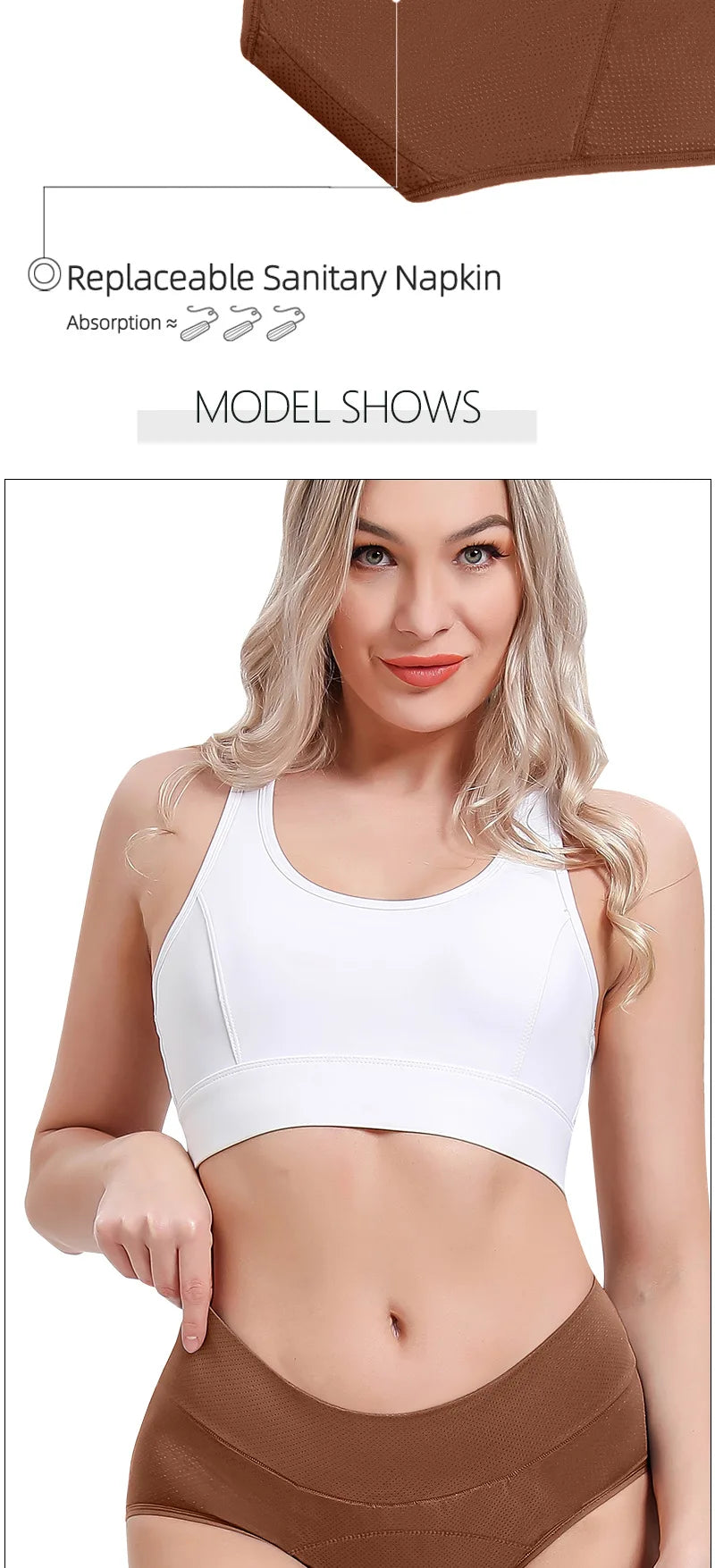 High Waist Menstrual Panties Absorption Maternity Physiological Incontinence Breathable Briefs Waterproof Period Women Underwear